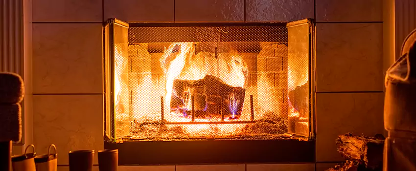 Mendota Hearth Landscape Fireplace Installation in Park Ridge, Illinois